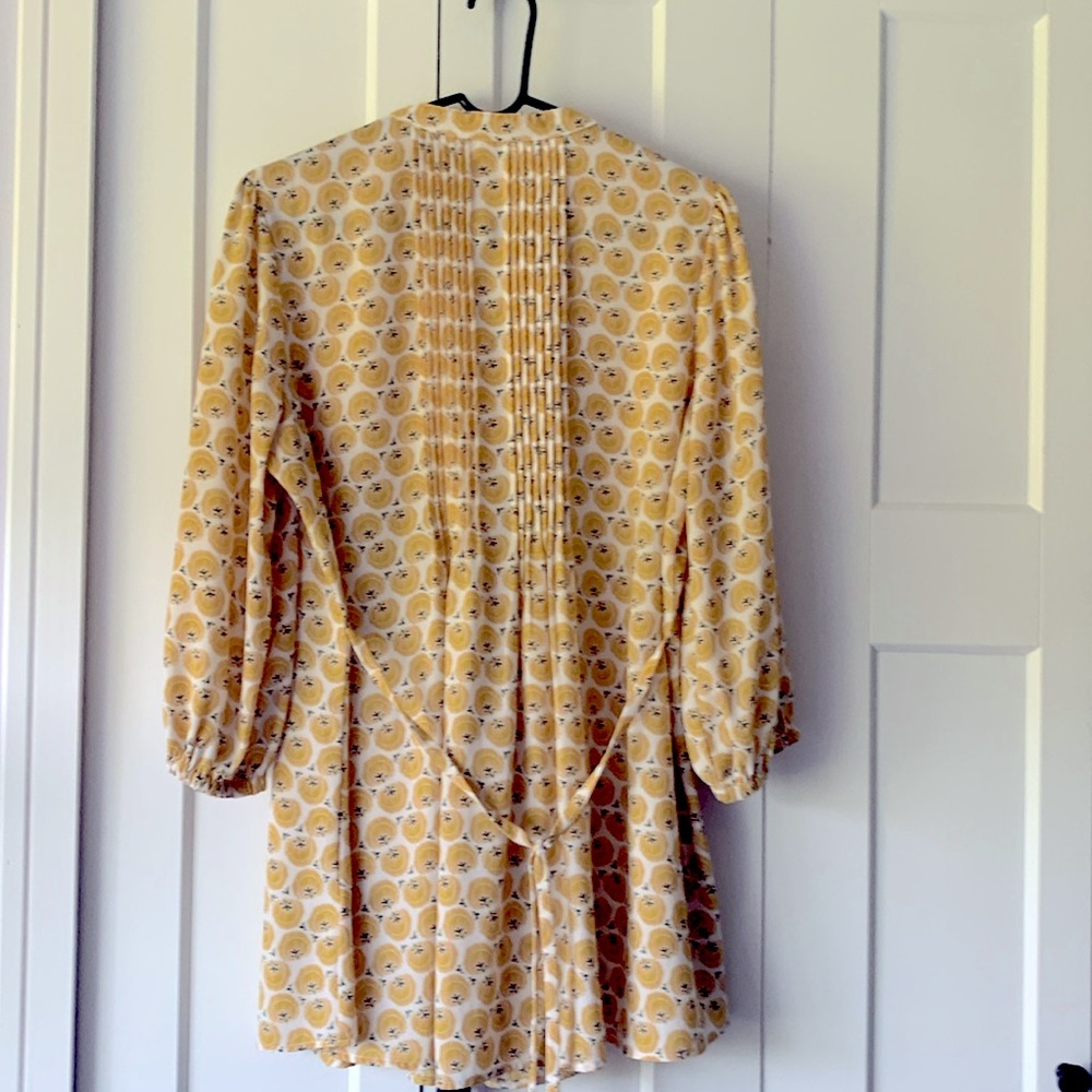 Yellow Patterned Women's Top - Picture 2 of 10